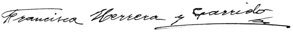 Francisca Herrera Garrido firma